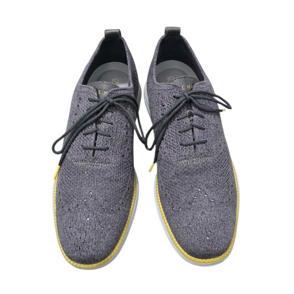 Cole Haan Original Grand Shoes Mens Size 12M Stitchlite Wingtip Oxford Knit Gray main image 11